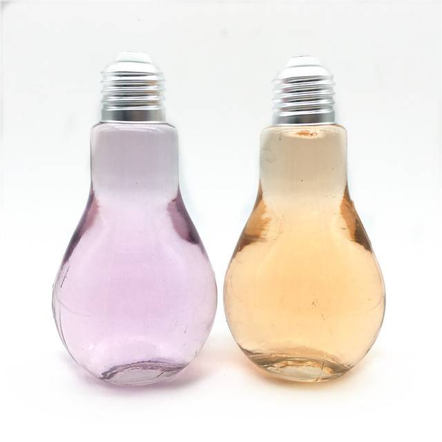 Fashion and popular light bulb shape 200ml milk tea glass bottle for water,soft drink,juice