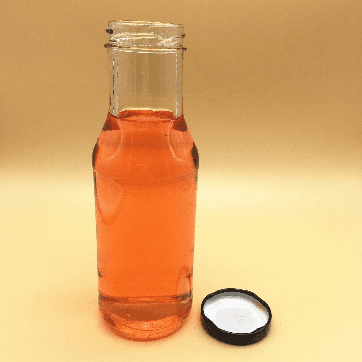 300ml 10oz glass bottle for juice drinking with metal lid