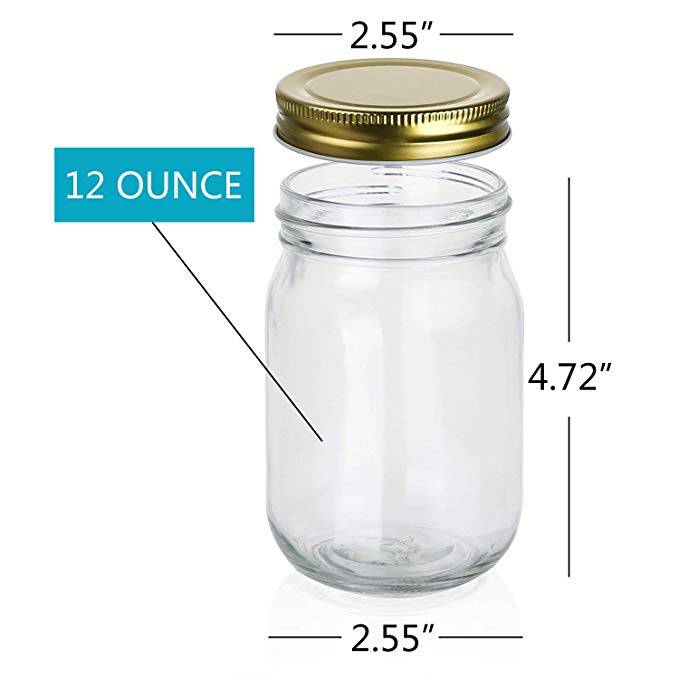 12oz Ball Wide Mouth Glass Herb Storage Jar