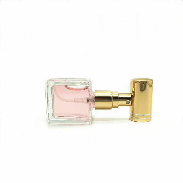 Hot sale mini sample bottle 10ml clear square glass perfume bottle