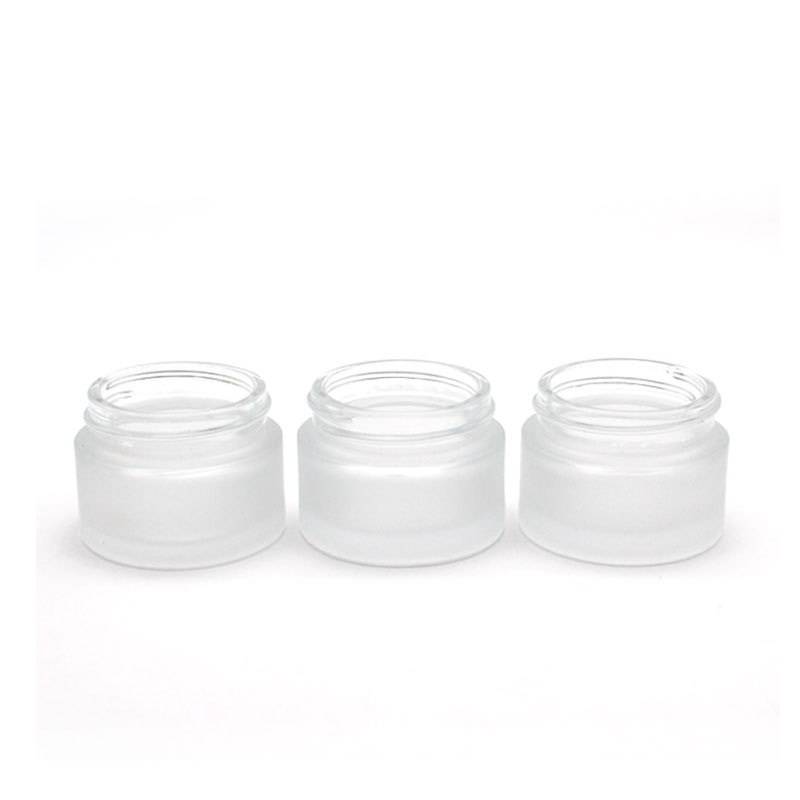 20g 30g 50g Empty Frosted Cosmetics Glass Cream Jar