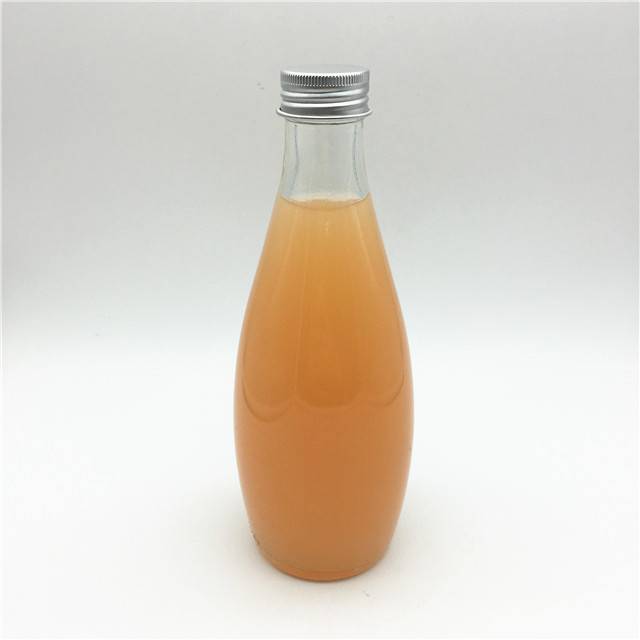 330ml juice drinking beverage mineral water glass bottles with aluminum cap