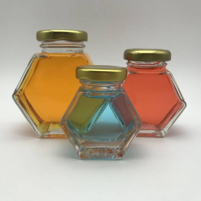 375ml Hexagonal Glass Honey Jar Honey Bottle With Screw Cap