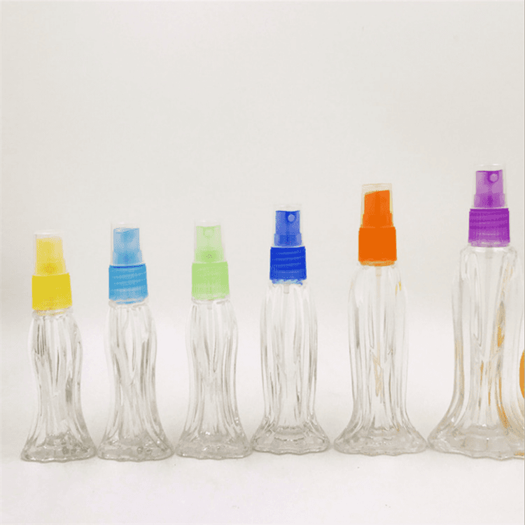 Creative Cosmetic Bottle Fishtail Perfume Bottle Toner Spray Bottle Glass Bottled Transparent Colorful  Portable