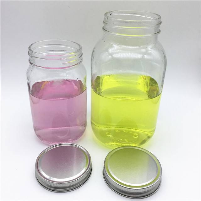500ml 16oz 1L 32oz glass mason jars for food and storage with screw tinplate lids for promotion