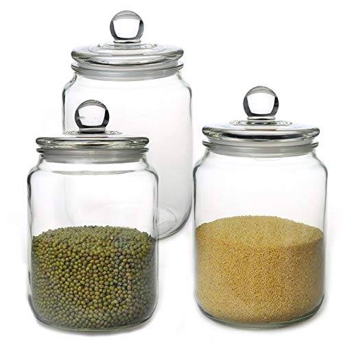 Half Gallon Glass Candy Jar with Lid For Household
