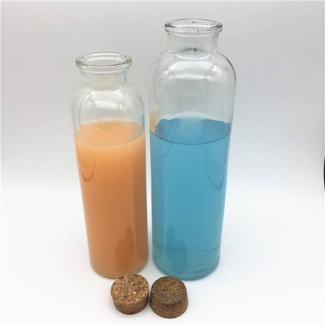 350ml 500ml Cold tea/juice/milk/water glass bottle with cork stopper