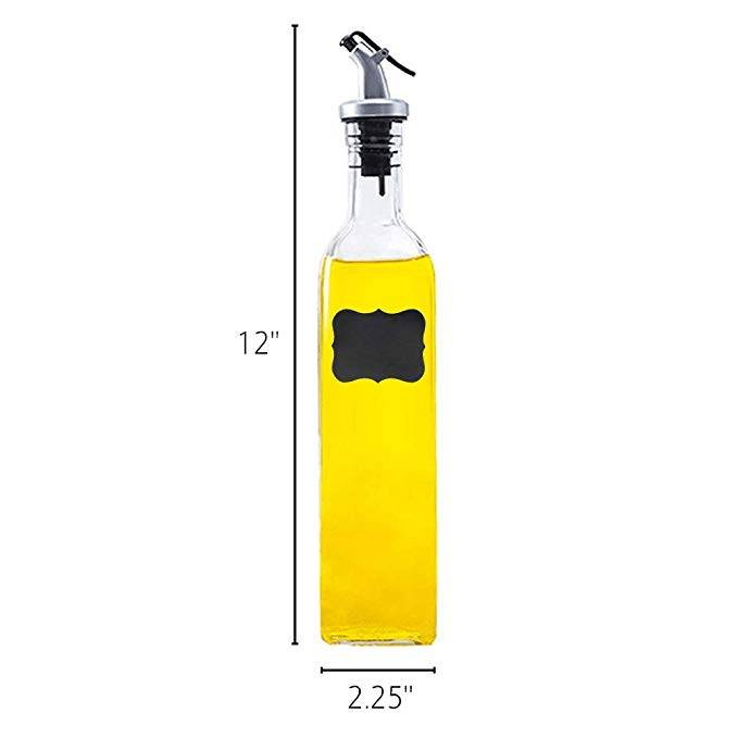8oz 16oz Vinegar Cruet Olive Oil Glass Bottles with Dispensers