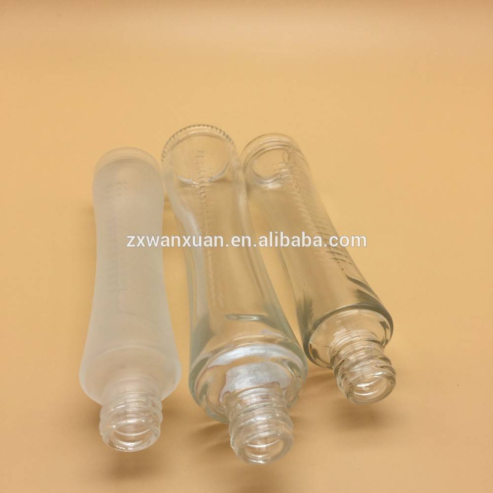 30ml 50ml zipper decorative perfume glass bottles with pump sprayer and cap
