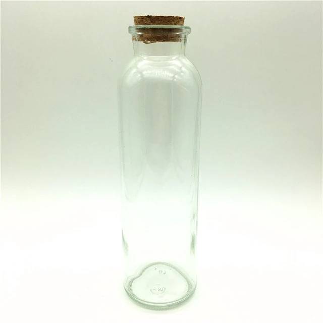 350ml 500ml clear cork lid juice beverage glass bottles