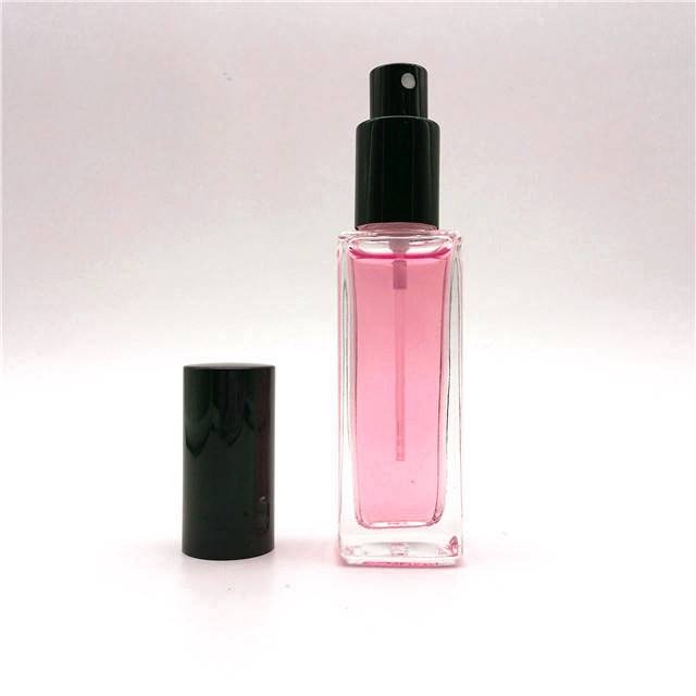 Exquisite workmanship square shape 30ml empty glass bottle for perfume