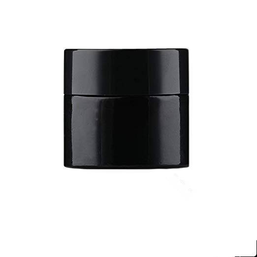 10ml white inner liners and black lids glass container jar for cream