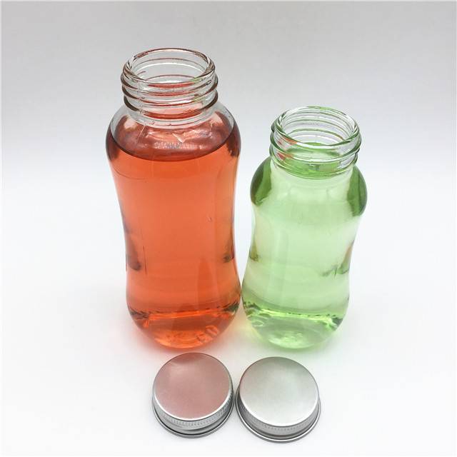 180ml 280ml clear aluminum caps tea milk water drinks juice glass bottle