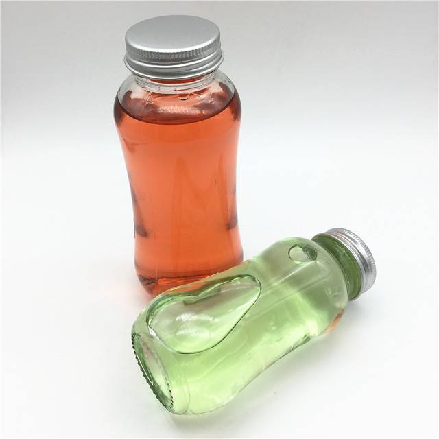180ml 280ml clear aluminum caps tea milk water drinks juice glass bottle