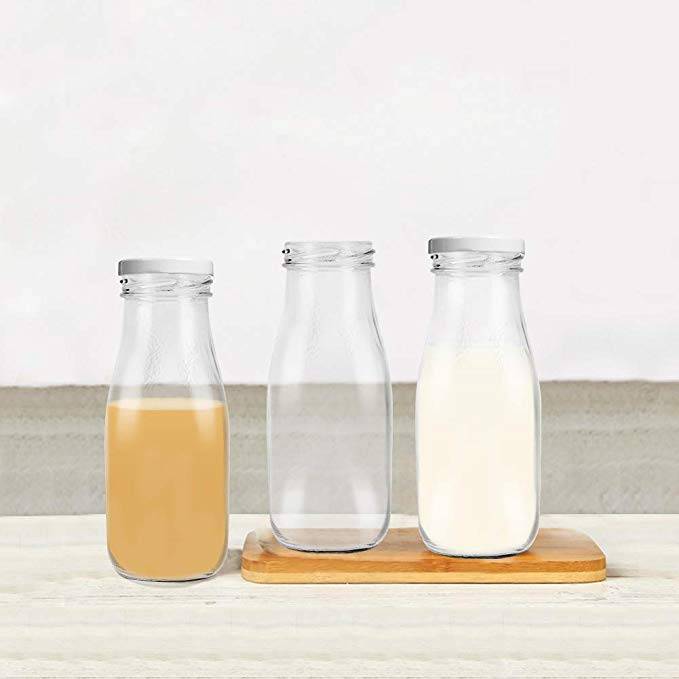 11 oz 330ml Clear Glass Milk Bottles
