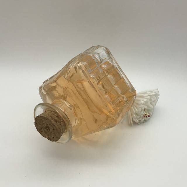 420ML Diamonds Square Clear Small Mouth Brandy Glass Bottle With Cork Cap For Drinking Packaging Cheap Glass Bottle