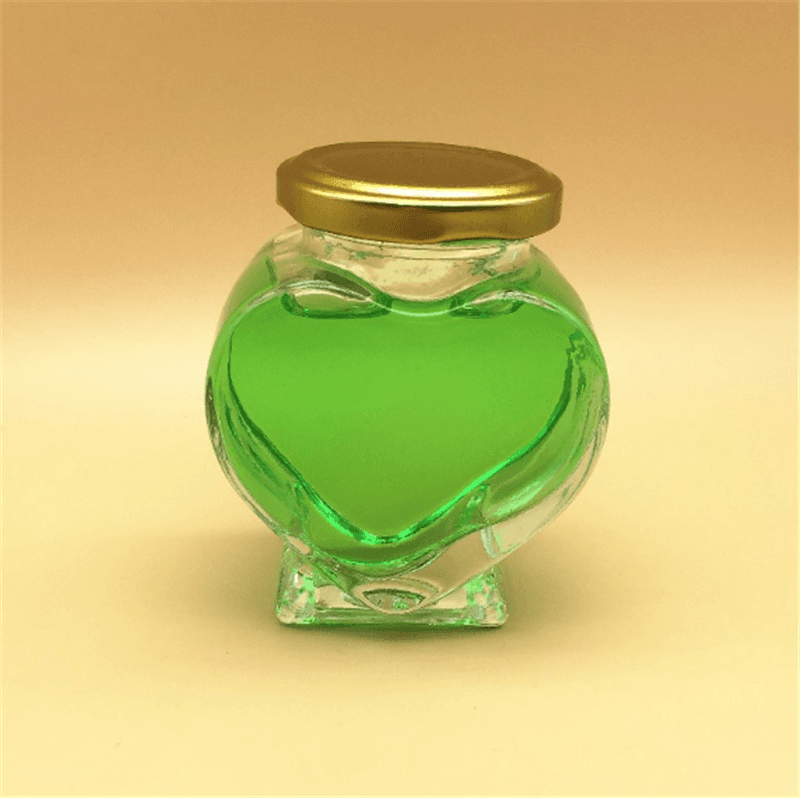 180ml 6oz Heart Shaped Glass Jar For Jam Honey Candy