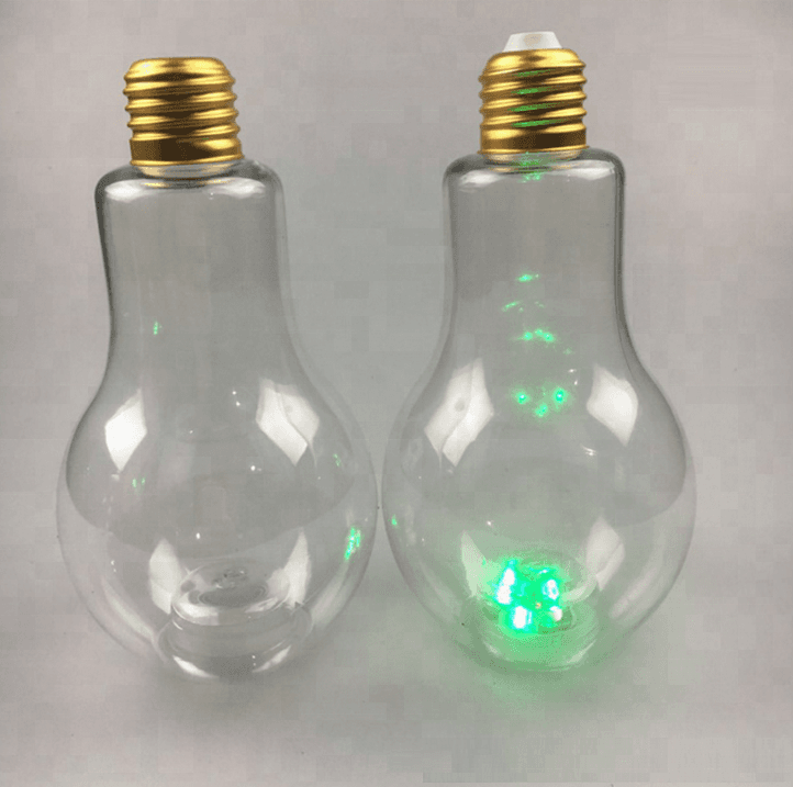 Christmas gift Empty led light bulb glass bottle for for beverage/bubble tea Featured Image