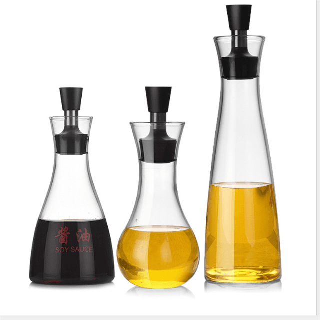 250ml 500ml Glass Vinegar soy sauce Bottle with Stainless Steel Cover