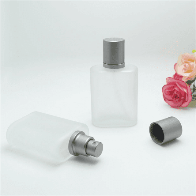 30ml portable frosted rectangle square glass perfume Perfume bottling bottle with pump sprayer