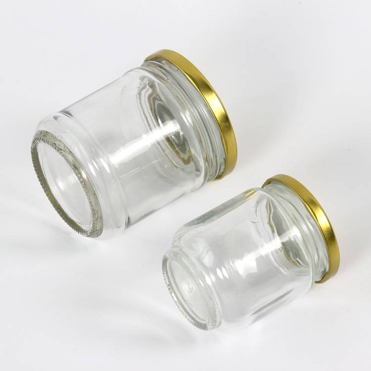 75ml 100ml cheap small glass jam jar with metal cap