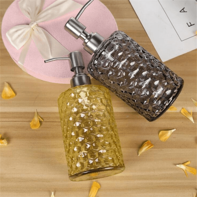500ml Crystal Liquid Soap glass Bottle for Home Decoration