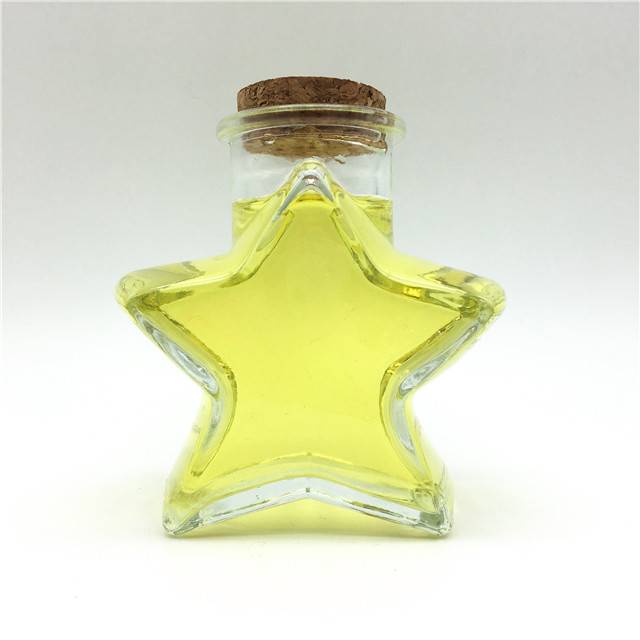 High quality star shaped home decor mini gift glass bottle for candy