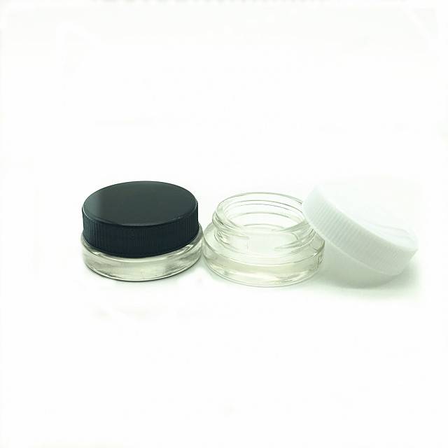 glass concentrate container small 7ml glass jars for make up, eye shadow, powder, waxes