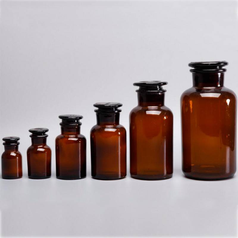 reagent glass amber bottle 30ml 60ml 125ml 250ml
