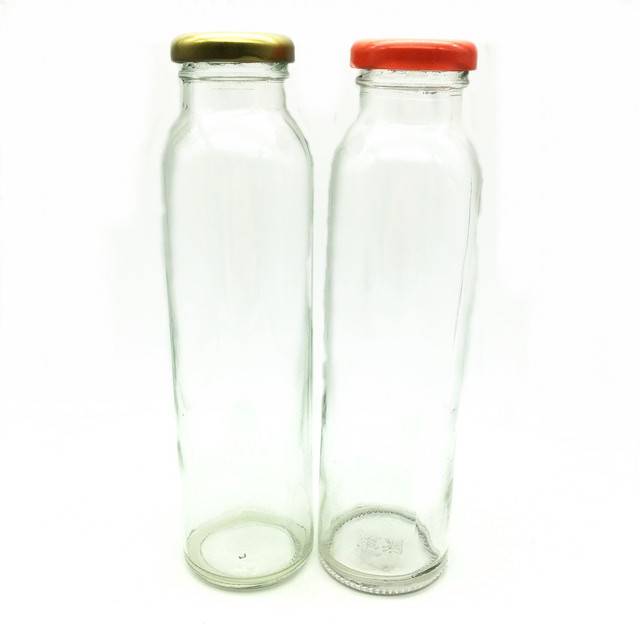 round  drinking glass beverage bottle for juice,water,milk tea