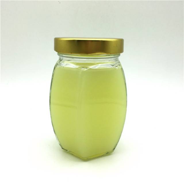 380ml 750ml oval hexagonal glass honey jar with plastic cap Featured Image