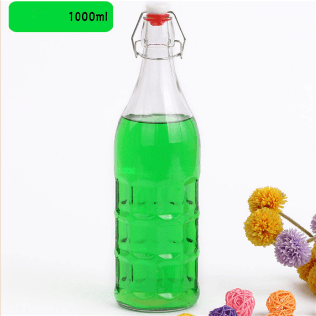 High white square and Round Shape 1 Liter Liquor Bottle on Sales