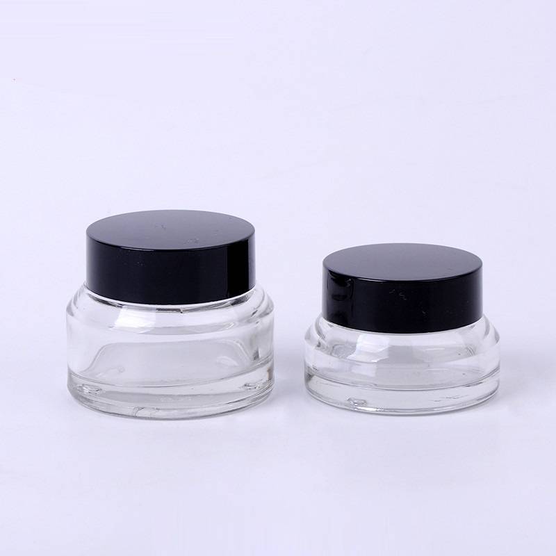 wholesale 30g 50g clear glass cosmetic jar for cream packaging