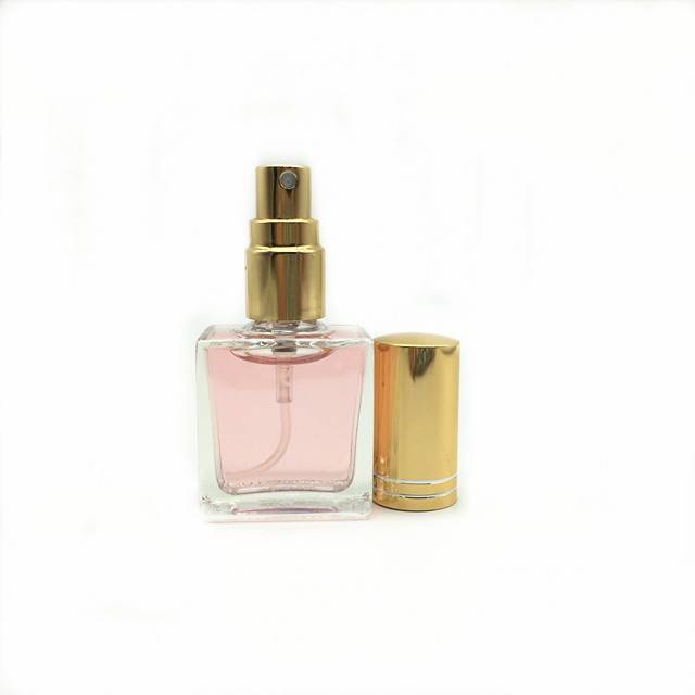 Hot sale mini sample bottle 10ml clear square glass perfume bottle