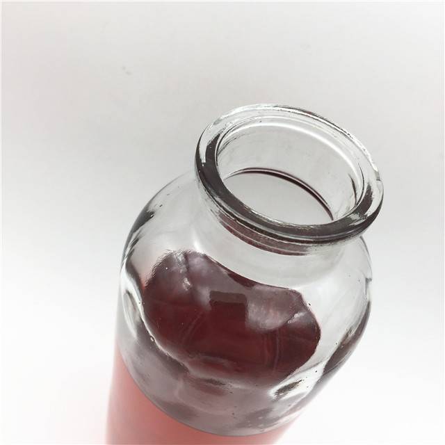 500ml cylindrical clear glass bottle for fresh milk tea juice beverage