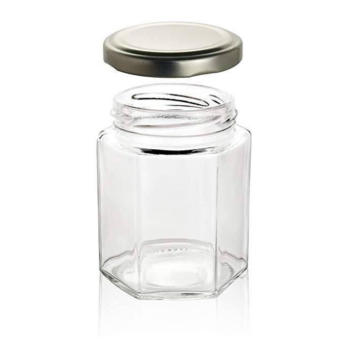 6oz Hexagon Glass Jars for Jam Honey Jelly Wedding Favors