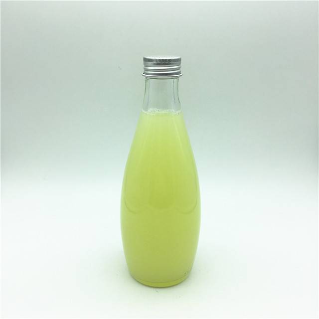330ml glass bottle for mineral water glass water bottle with lid