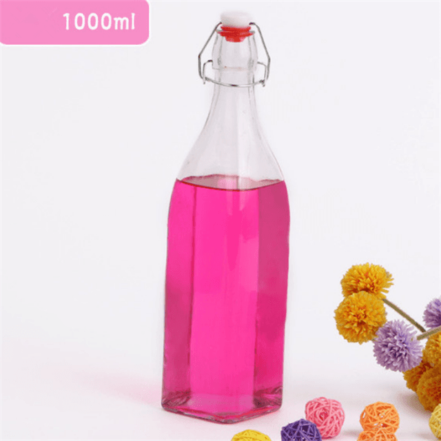 High white square and Round Shape 1 Liter Liquor Bottle on Sales