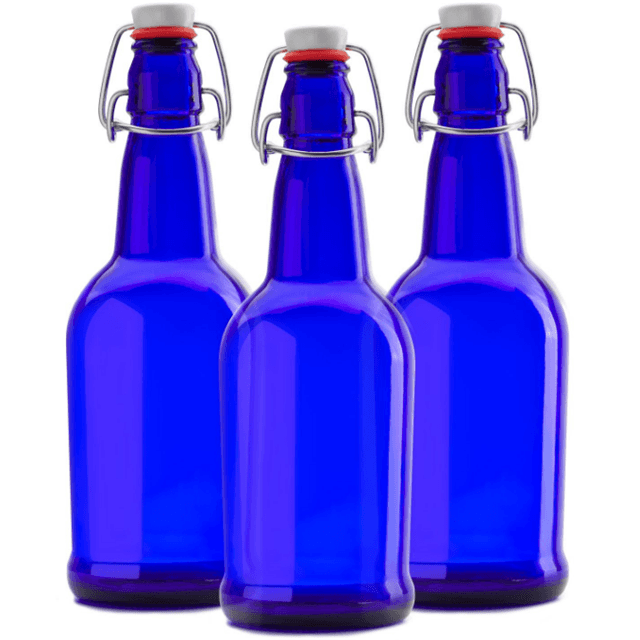 480ml Blue Easy Open End Swing Top Beer glass Bottles Featured Image