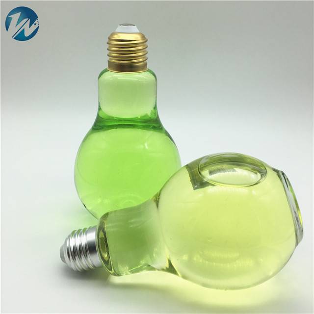 300ml Bubble tea drink juice milk light bulb glass bottles with screw cap Featured Image