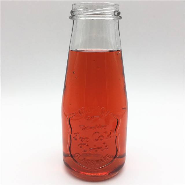 300ml beverage/ juice/ milk glass bottle with metal lids