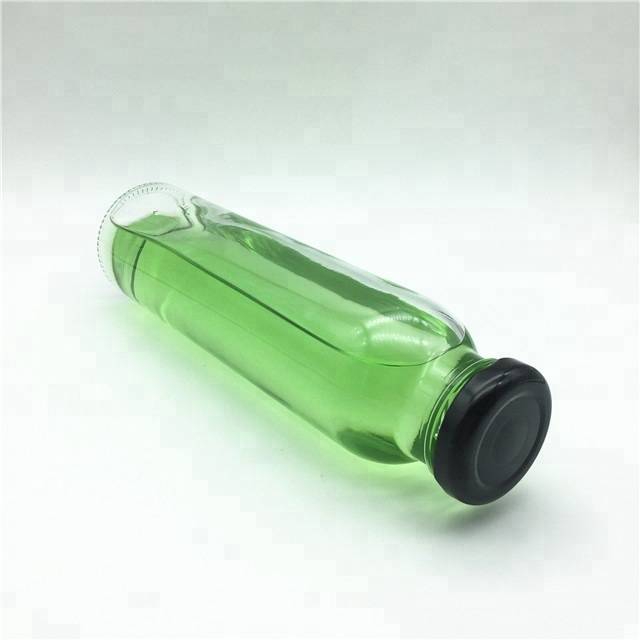 Clear round 310ml glass beverage bottles