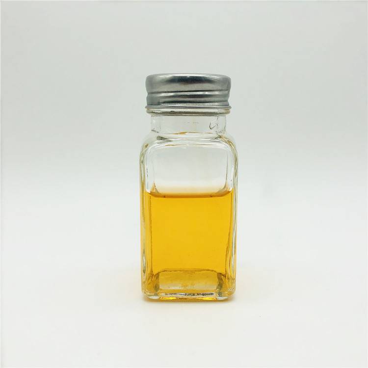 Customized square 70ml screw window cap glass seasoning bottle