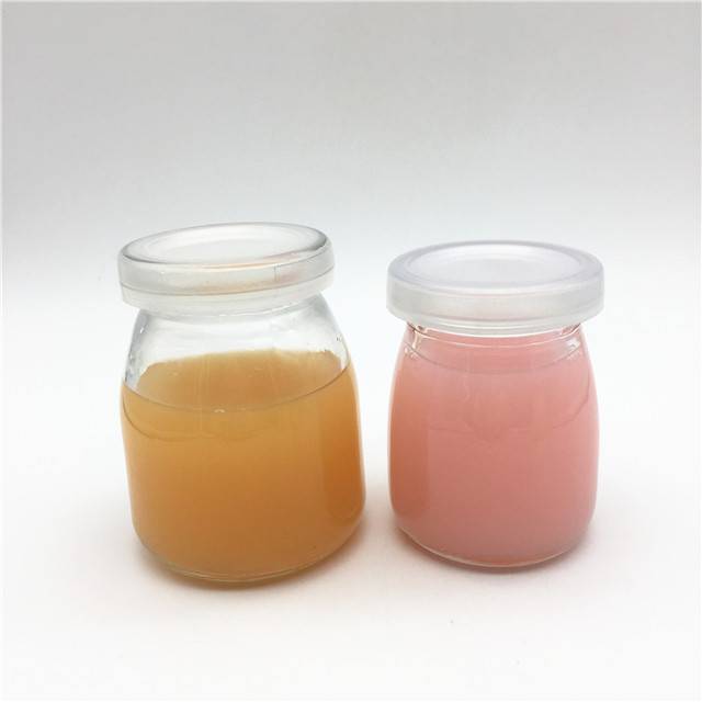 100ml 150ml 200ml glass bottle for pudding/yogurt /milk/honey with plastic lid
