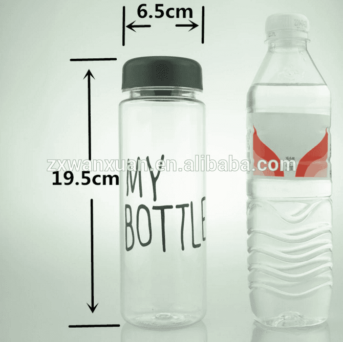 500ml 16oz Promotional gift glass water bottle and juice bottle my bottle