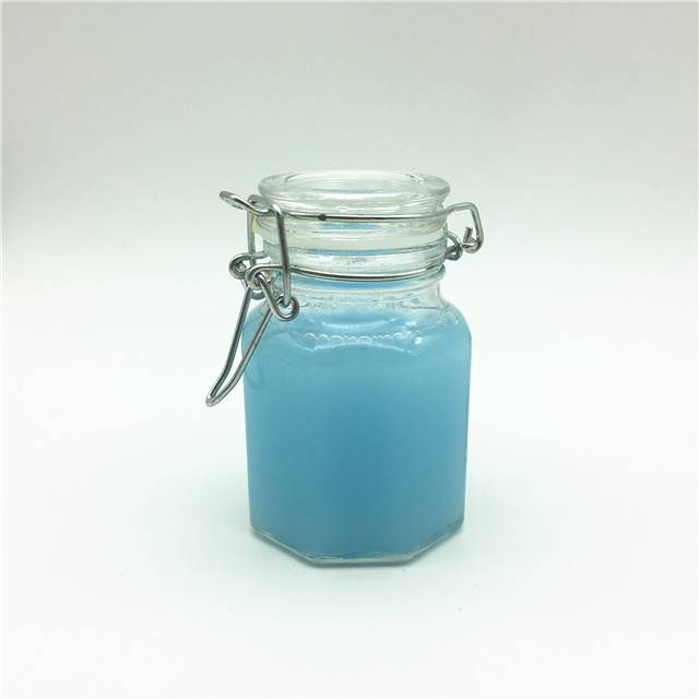 120ml 4oz hexagonal glass storage jar with airtight canister metal clip lid