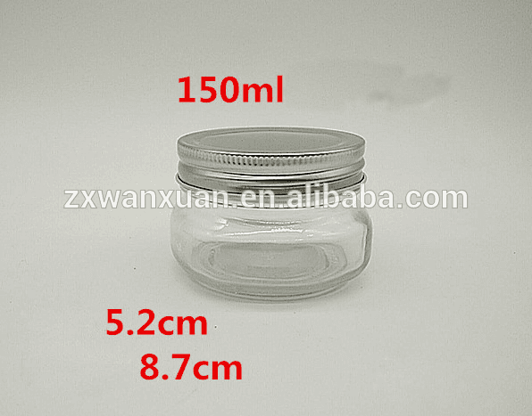 150ml 250ml Ball wide mouth mson jars with metal lids