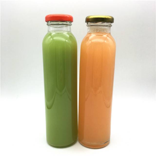 High quality 300ml straight side juice/beverage glass bottle for juice with twist off cap Featured Image