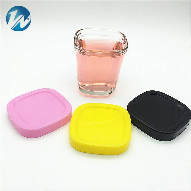 150ml 5oz square wide mouth glass pudding jar with plastic cap