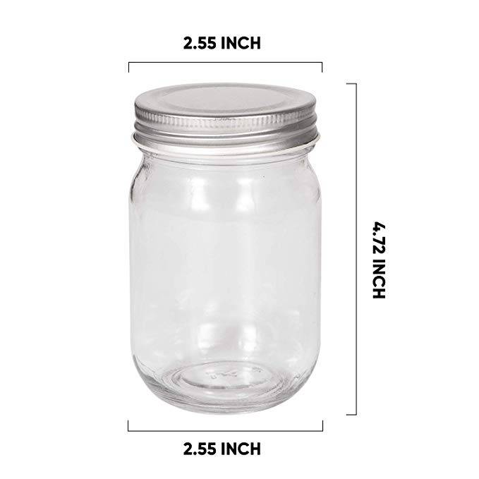 12oz Glass Canning Jar For Pickles And Kitchen Storage